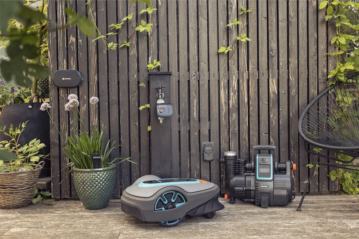 Sistema irrigazione smart Gardena con sensore umidità suolo