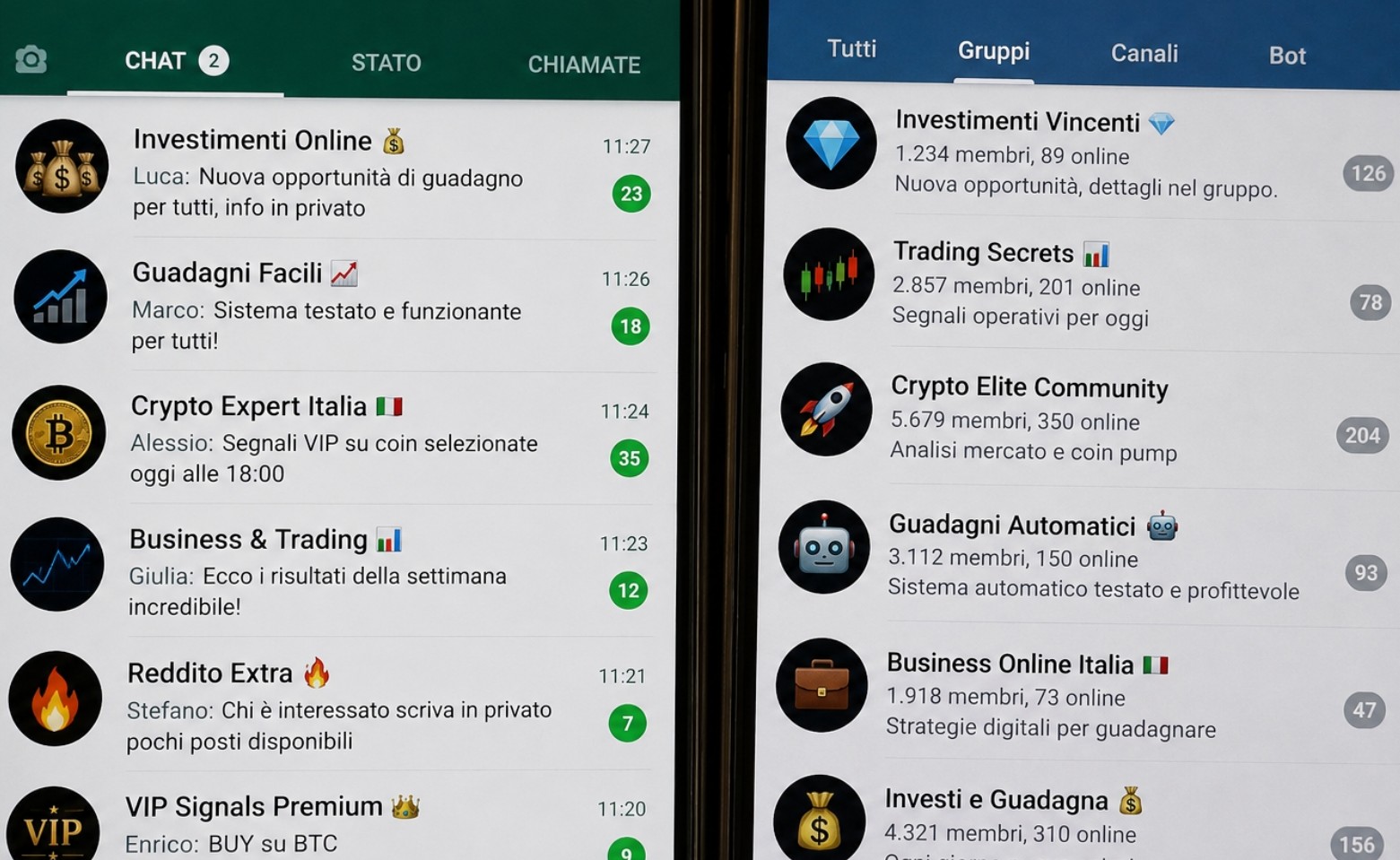 Chat e gruppi WhatsApp
