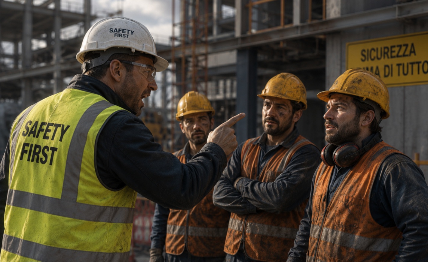 Sicurezza nei cantieri e lavoratori con DPI